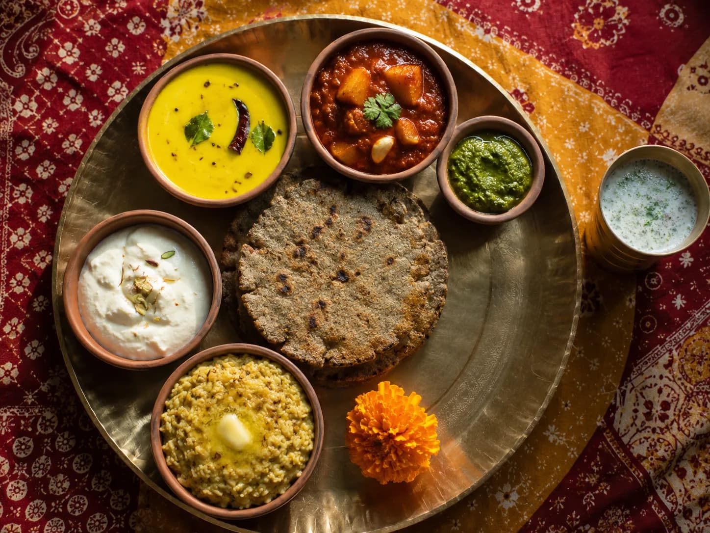 Kutchi handicraft and cuisine showcase at Rann Utsav cultural village in Dhordo, Kutch